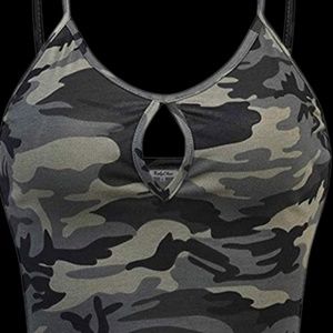 Cute camouflaged tank top